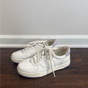 Madewell Women's White Sneakers with Purple Label